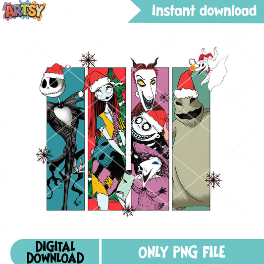 Christmas comics monster png, jack skelington png, oogie boogie png