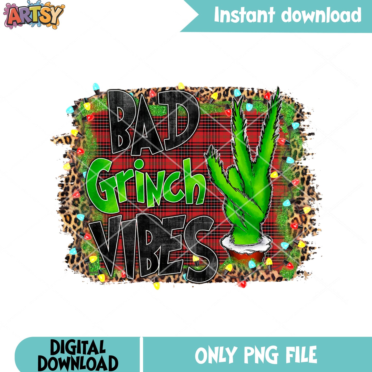 Christmas cozy vibes png, christmas cards png, grinch hand png