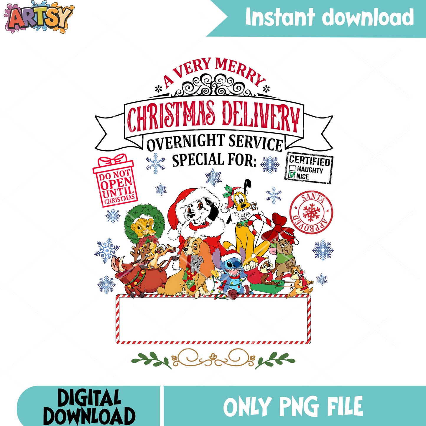Christmas disney animal poster png, 101 dalmatians png, lion king png
