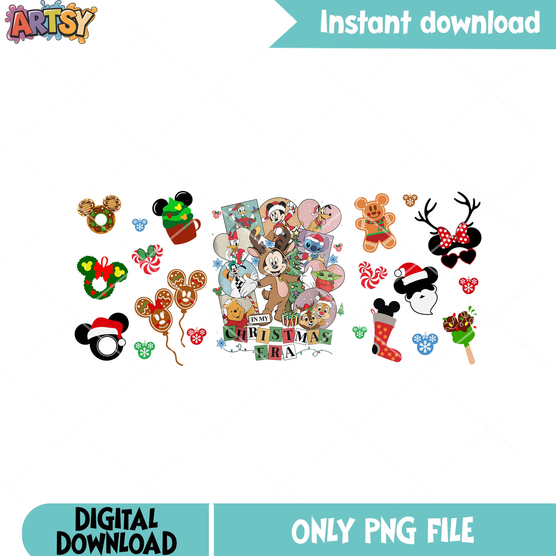 Christmas era rudolph png, christmas poster png, disney christmas png