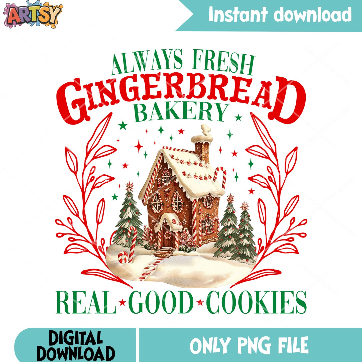 Christmas gingerbread house png, christmas snack png, christmas tree png