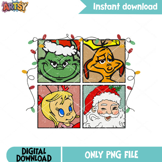 Christmas grinch comic png, How the girnch stole christmas png