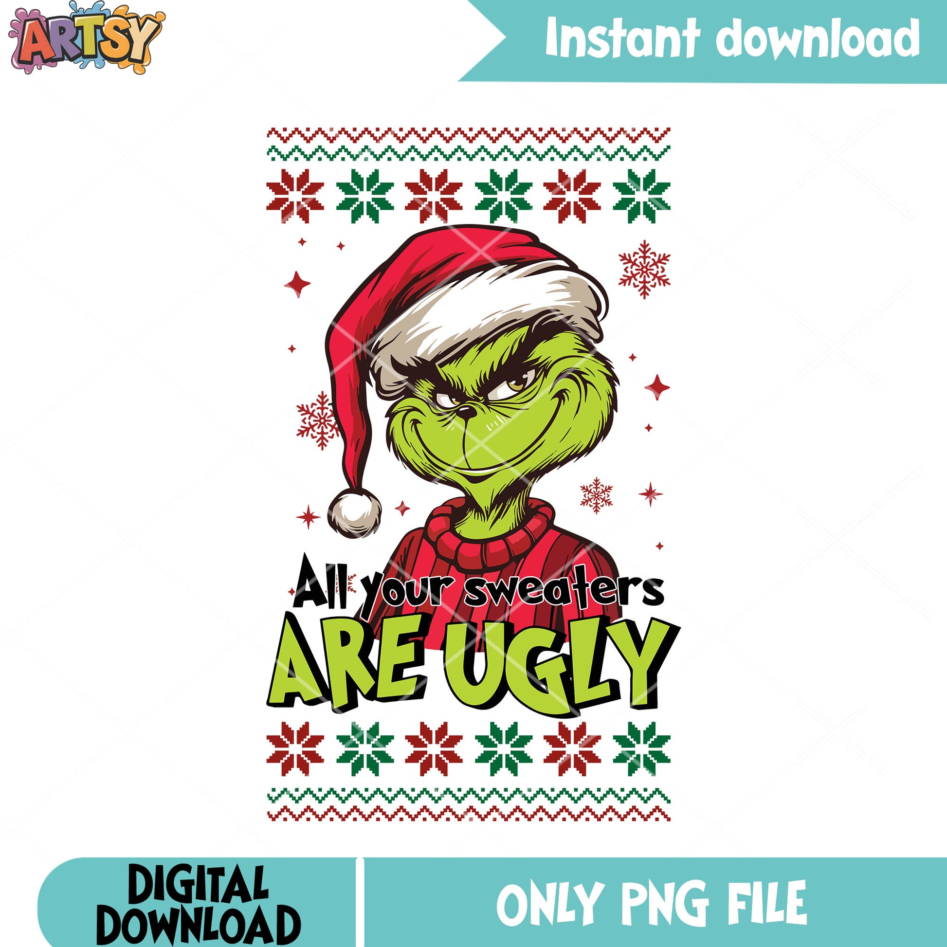 Christmas grinch poster png, the grinch png, christmas poster png