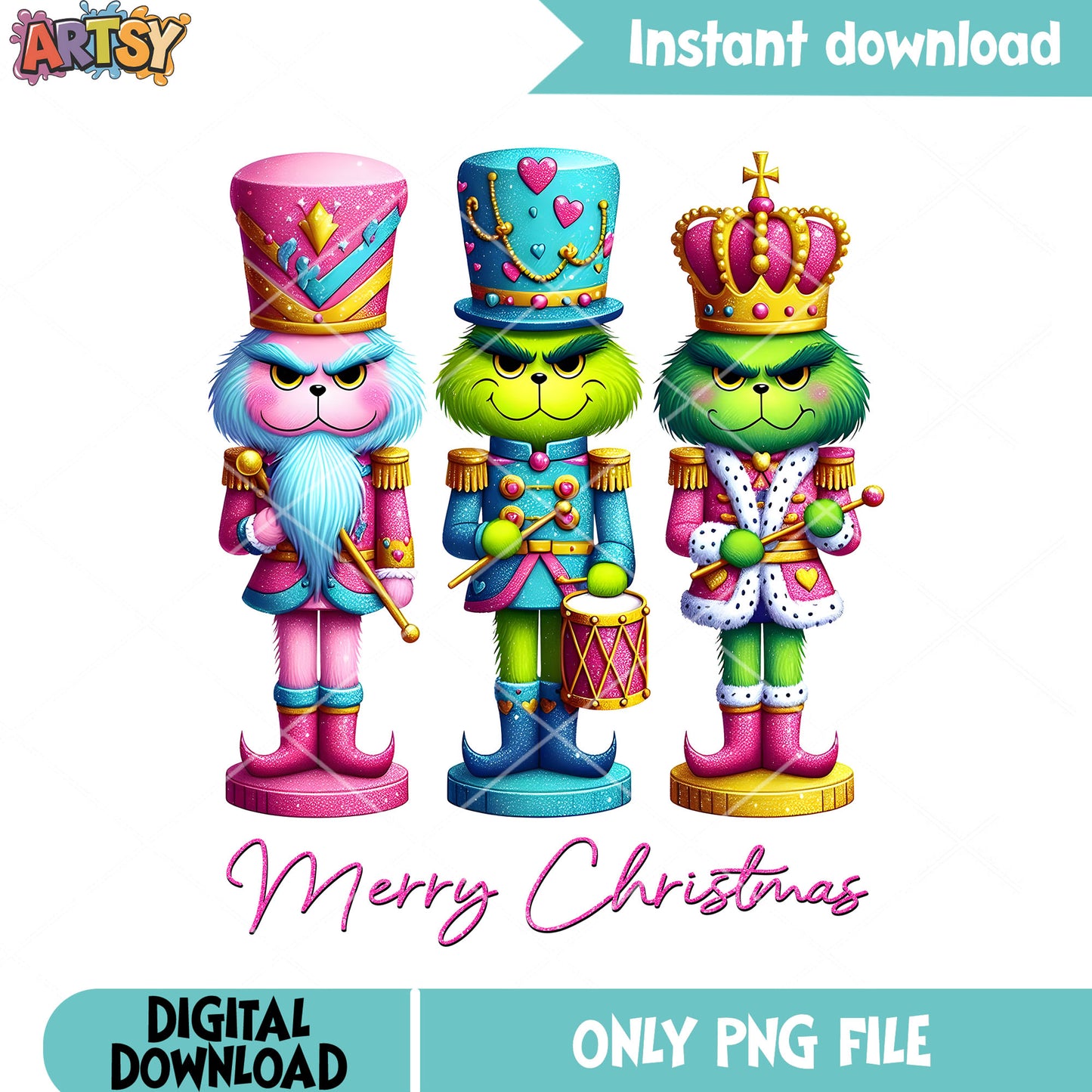 Christmas grinch toy soldier png, nutcracker png, the grinch png
