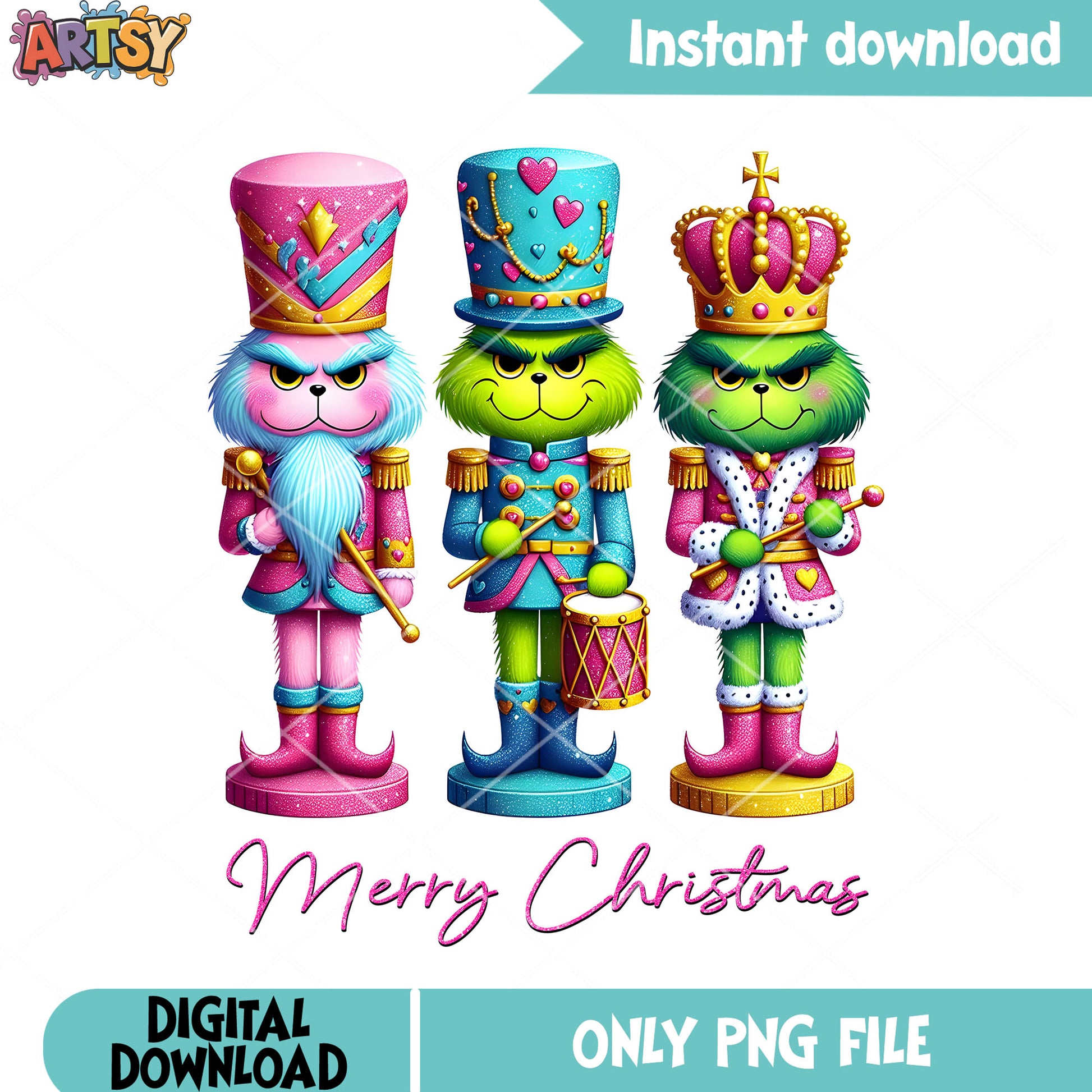 Christmas grinch toy soldier png, nutcracker png, the grinch png