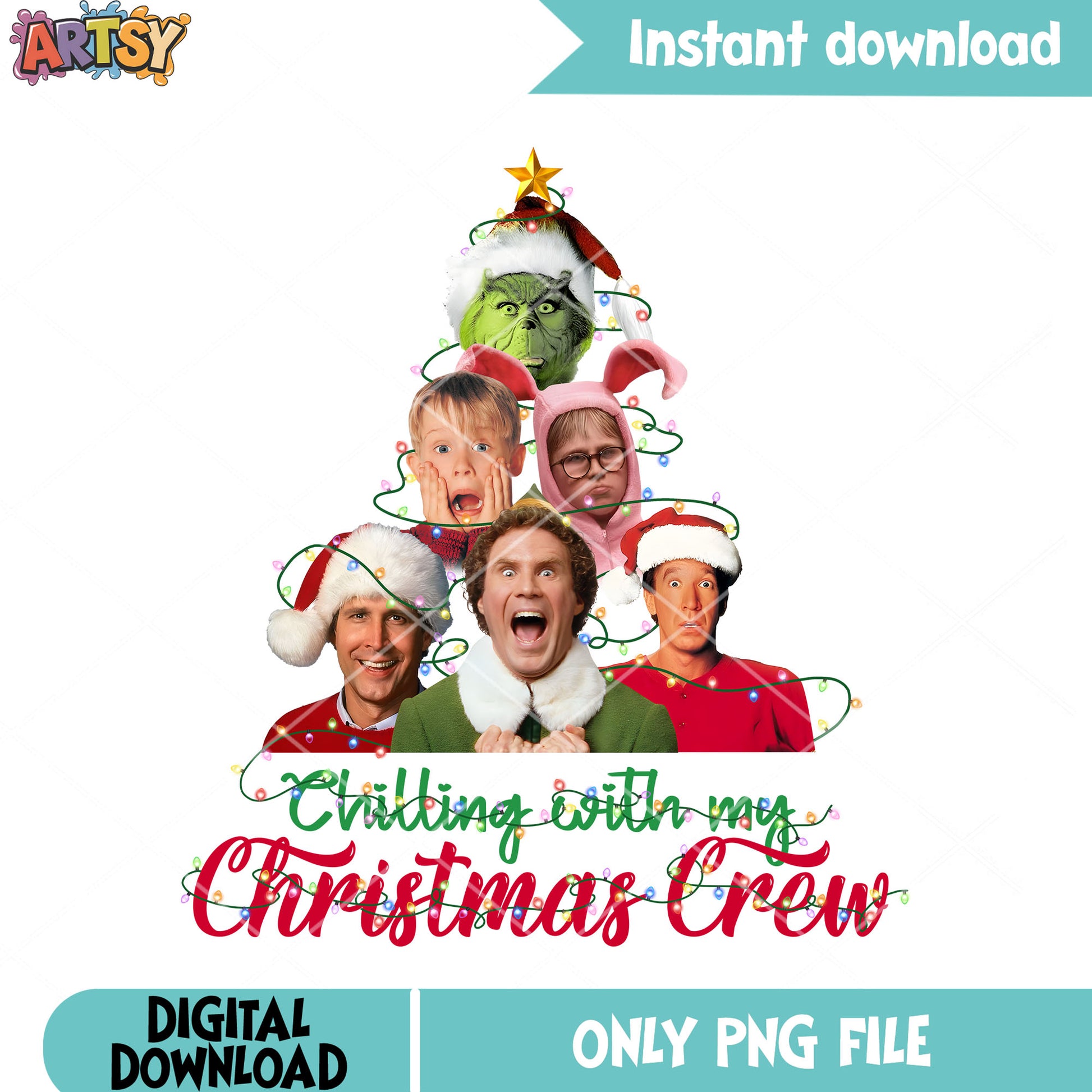 Christmas movie character png, home alone png, ralphie parker png