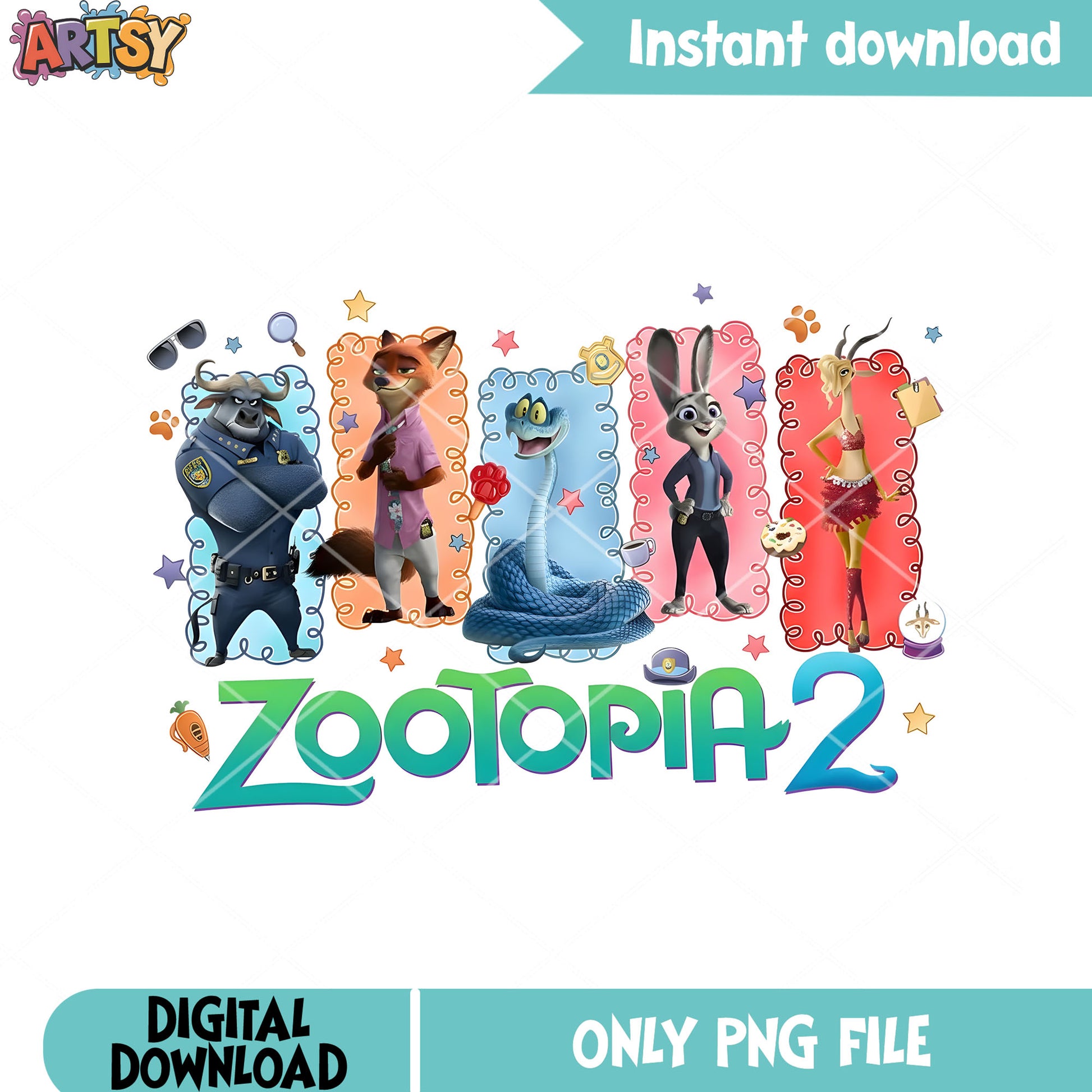 Christmas ornament zootopia png, zootopia bundle png, nick wilde png