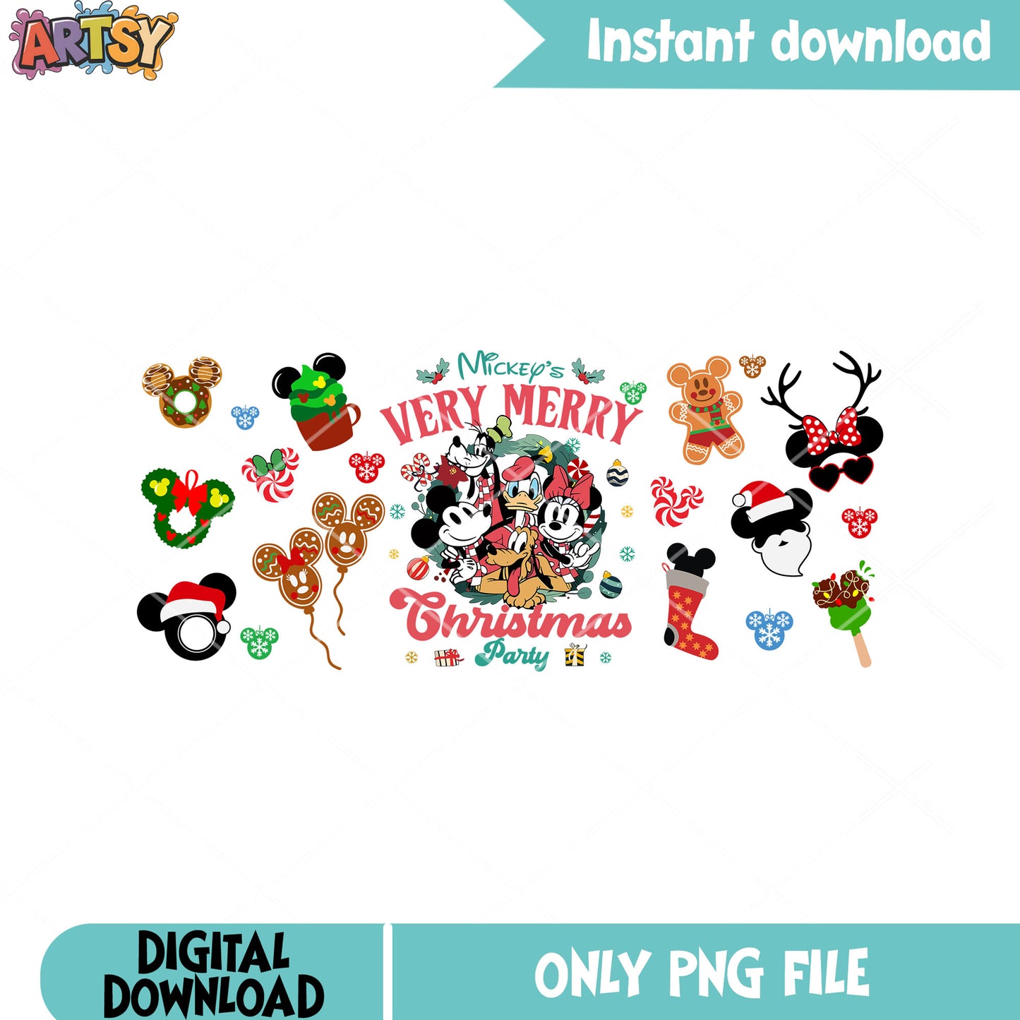 Christmas party very mery png, christmas cards png, christmas vibes png
