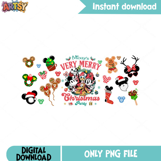 Christmas party very mery png, christmas cards png, christmas vibes png