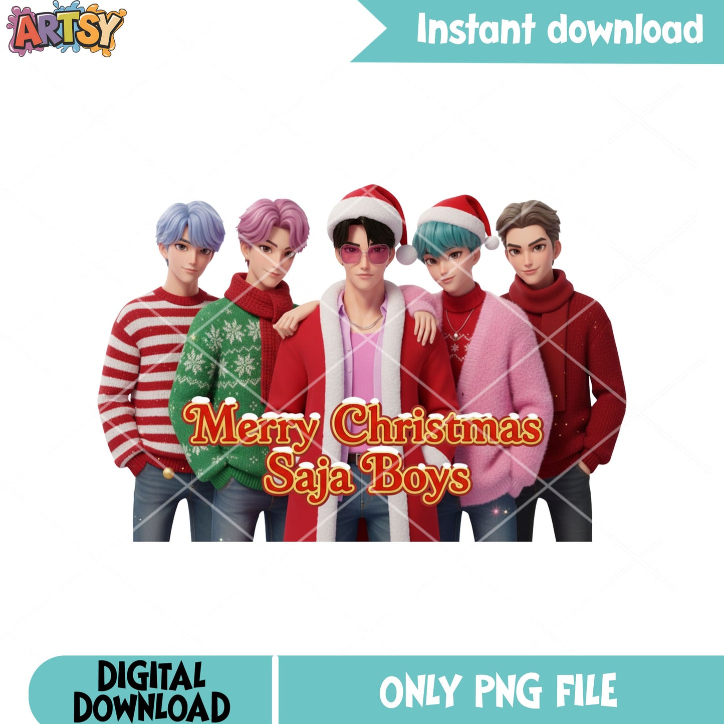 Christmas saja boys png, abby saja boys png, mystery saja boys png