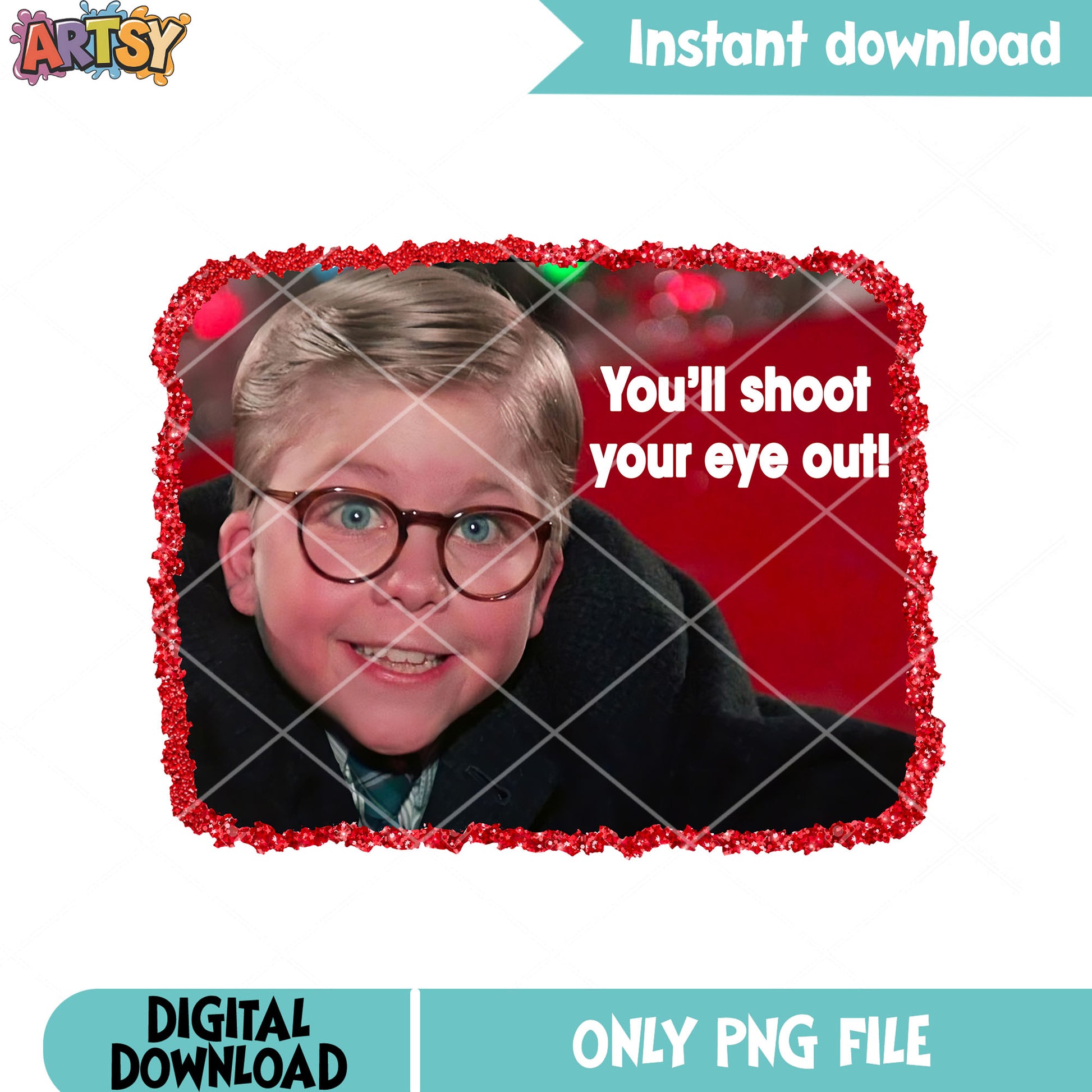 Christmas story poster png, merry christmas png, christmas card png