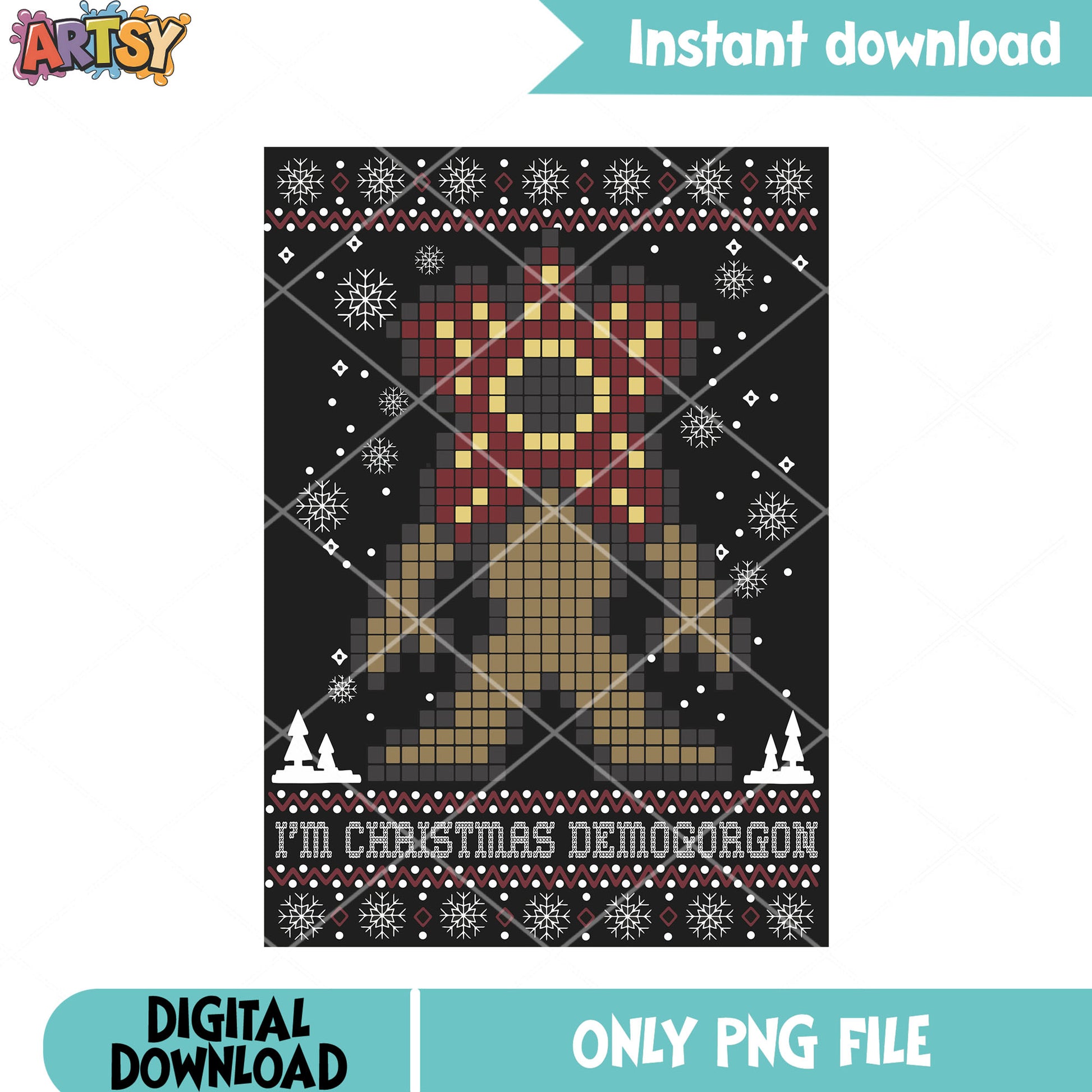 Christmas strange things png, merry christmas png, christmas poster png