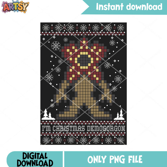 Christmas strange things png, merry christmas png, christmas poster png