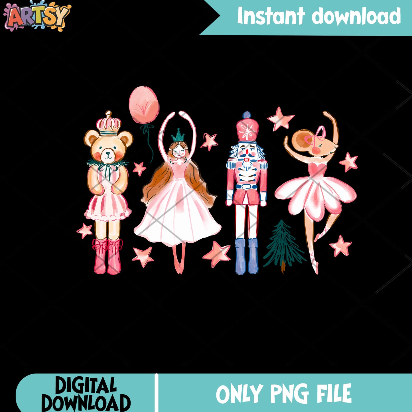 Christmas stuff dewgrop png, christmas vibes png, the nutcracker png