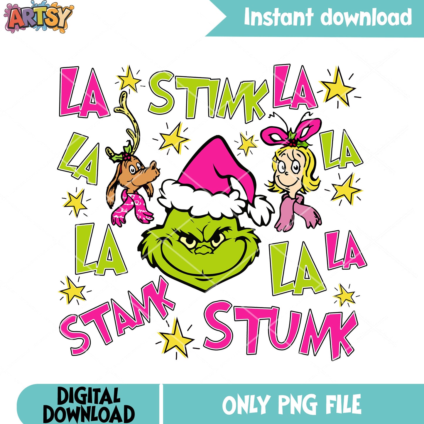 Christmas the grinch poster png, the grinch png, max the dog png