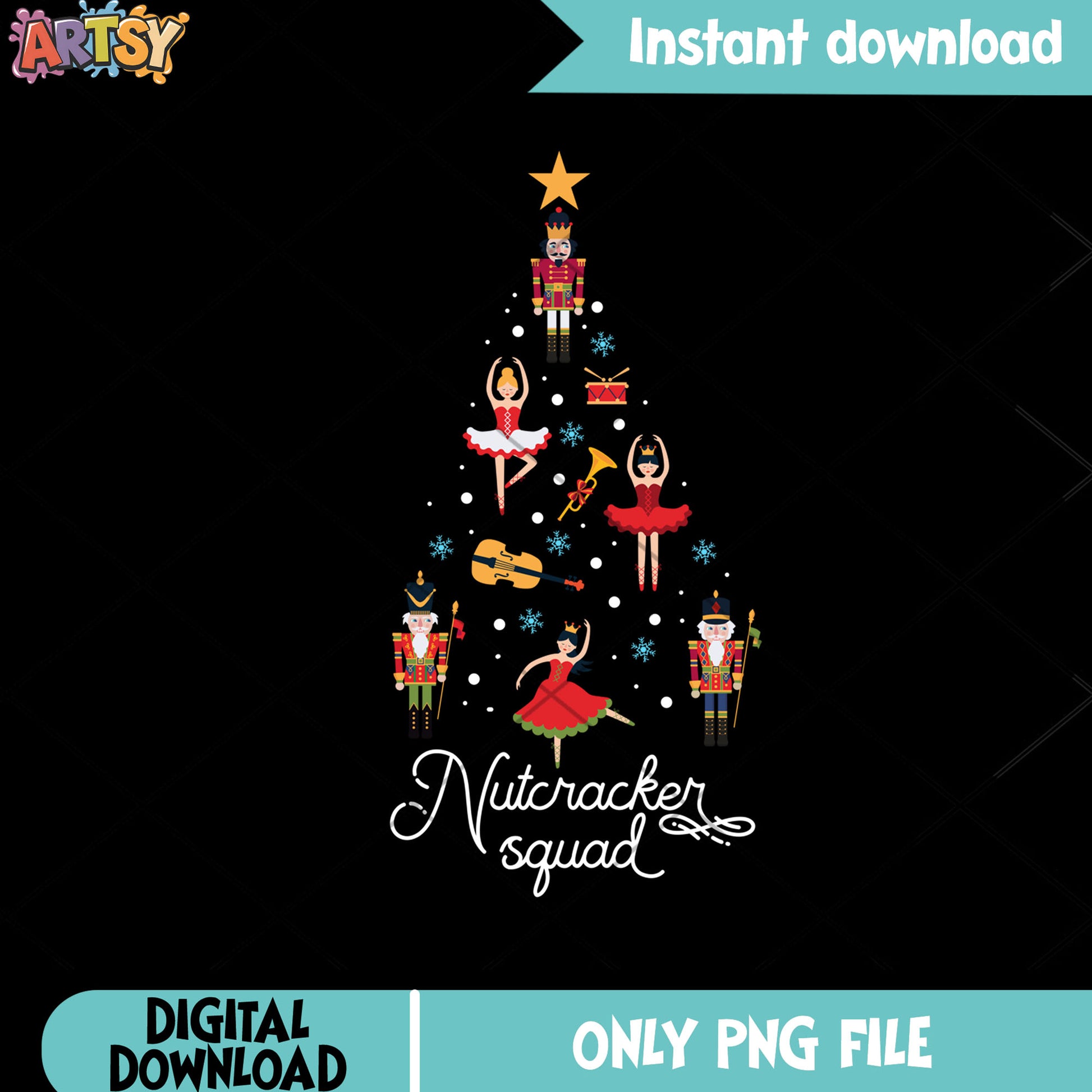 Christmas tin soldier tree png, the nutcracker png, sugar plum fairy​ png