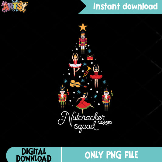 Christmas tin soldier tree png, the nutcracker png, sugar plum fairy​ png