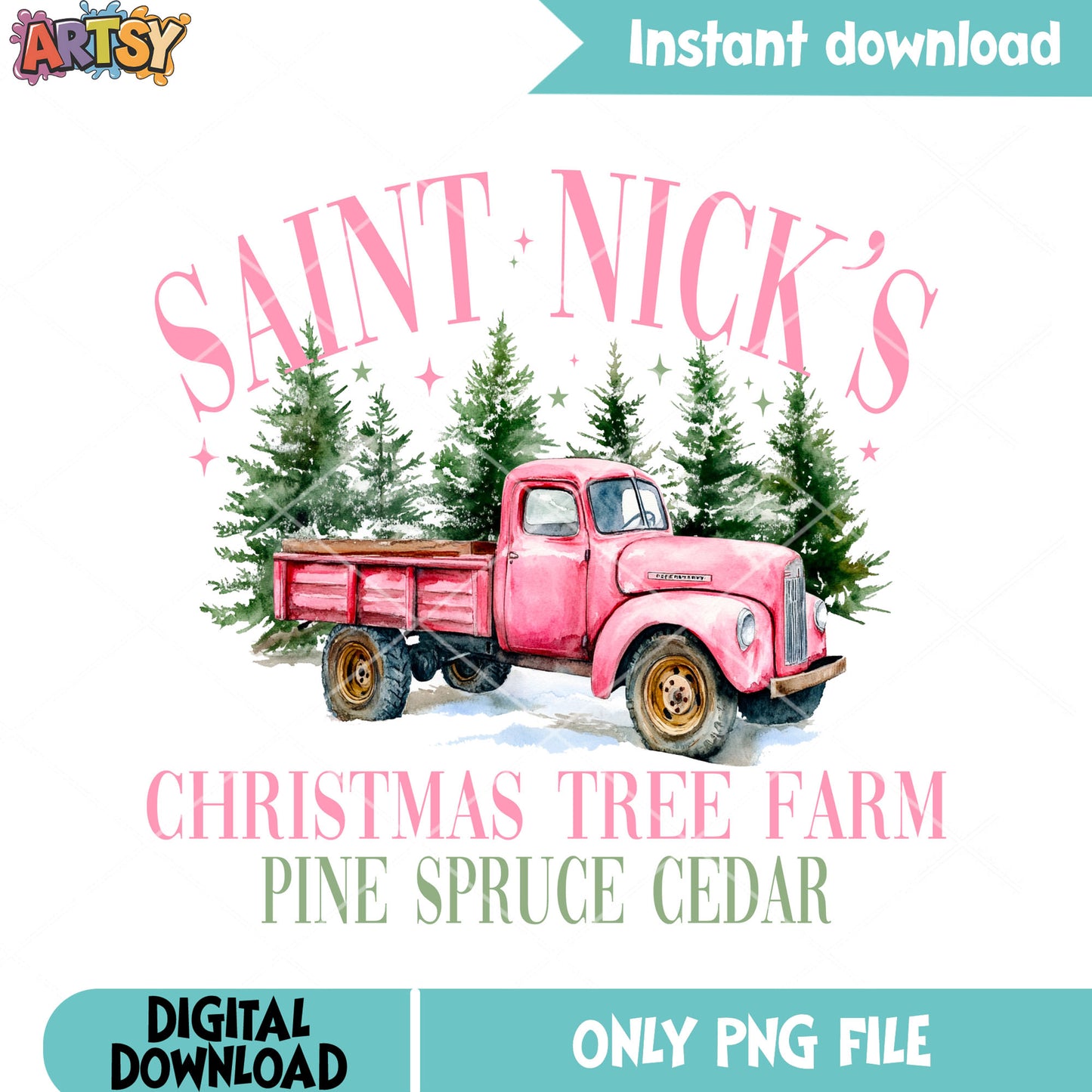 Christmas tree farm oine spruce cedar png, christmas vibes png, xmas png