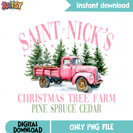 Christmas tree farm oine spruce cedar png, christmas vibes png, xmas png