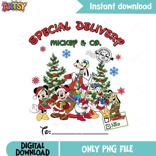 Christmas tree mickey special png, minnie mouse png, christmas vibes png