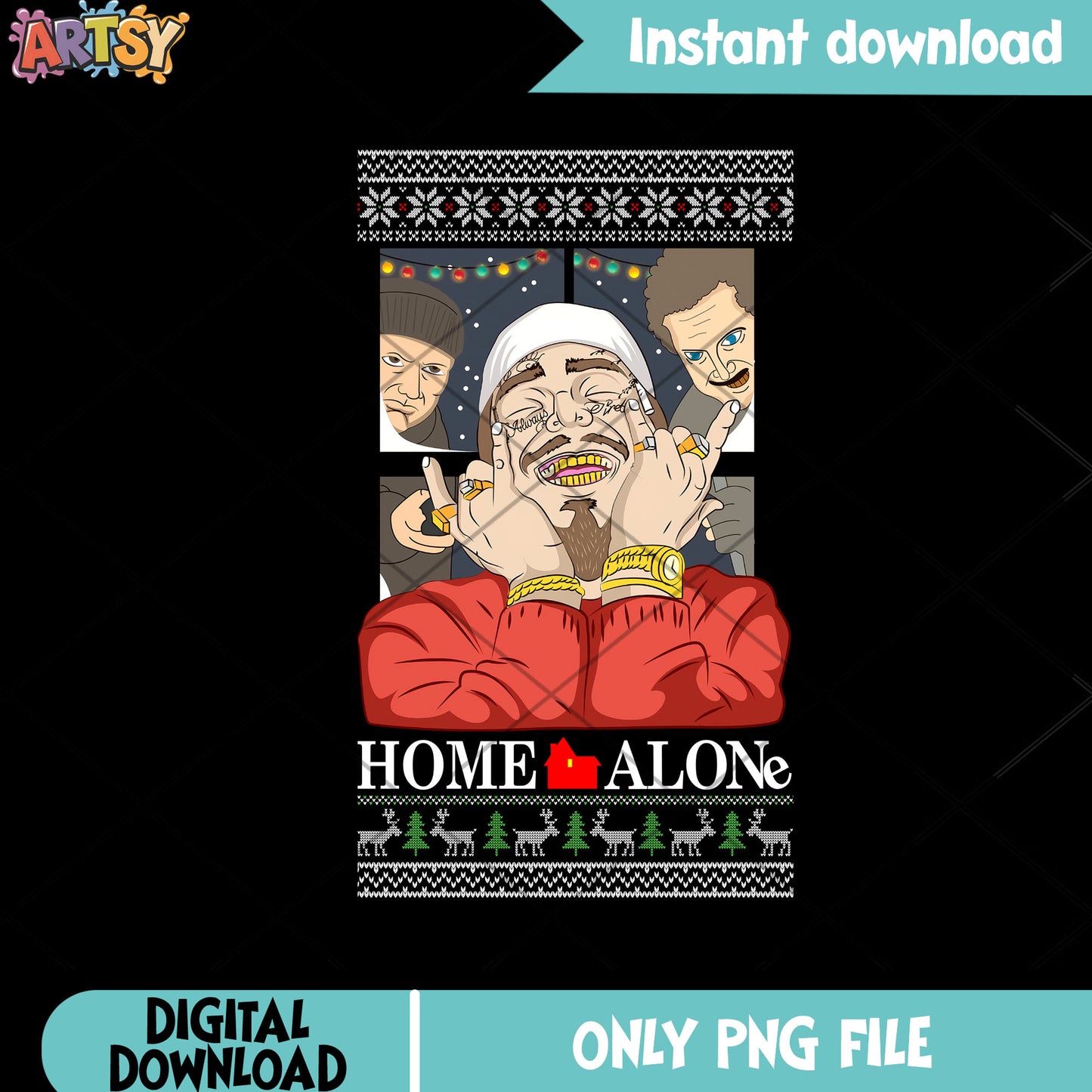Christmas wet bandits thid png, Post malone png, home alone png