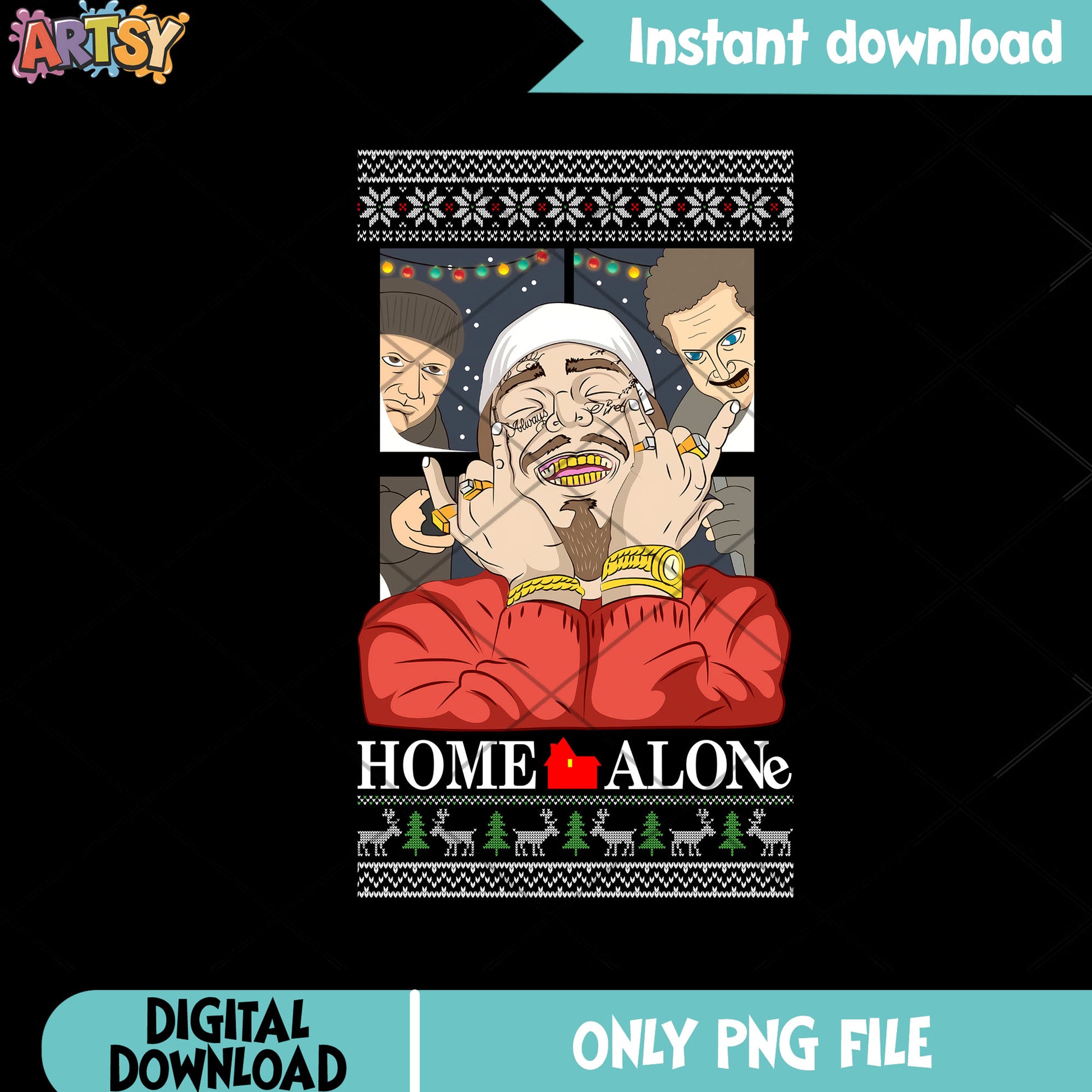 Christmas wet bandits thid png, Post malone png, home alone png