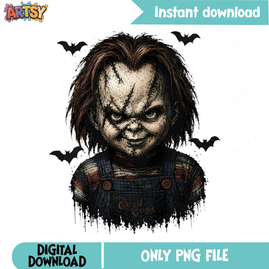 Chucky Halloween PNG, Horror Doll Good Guys PNG, Scary PNG