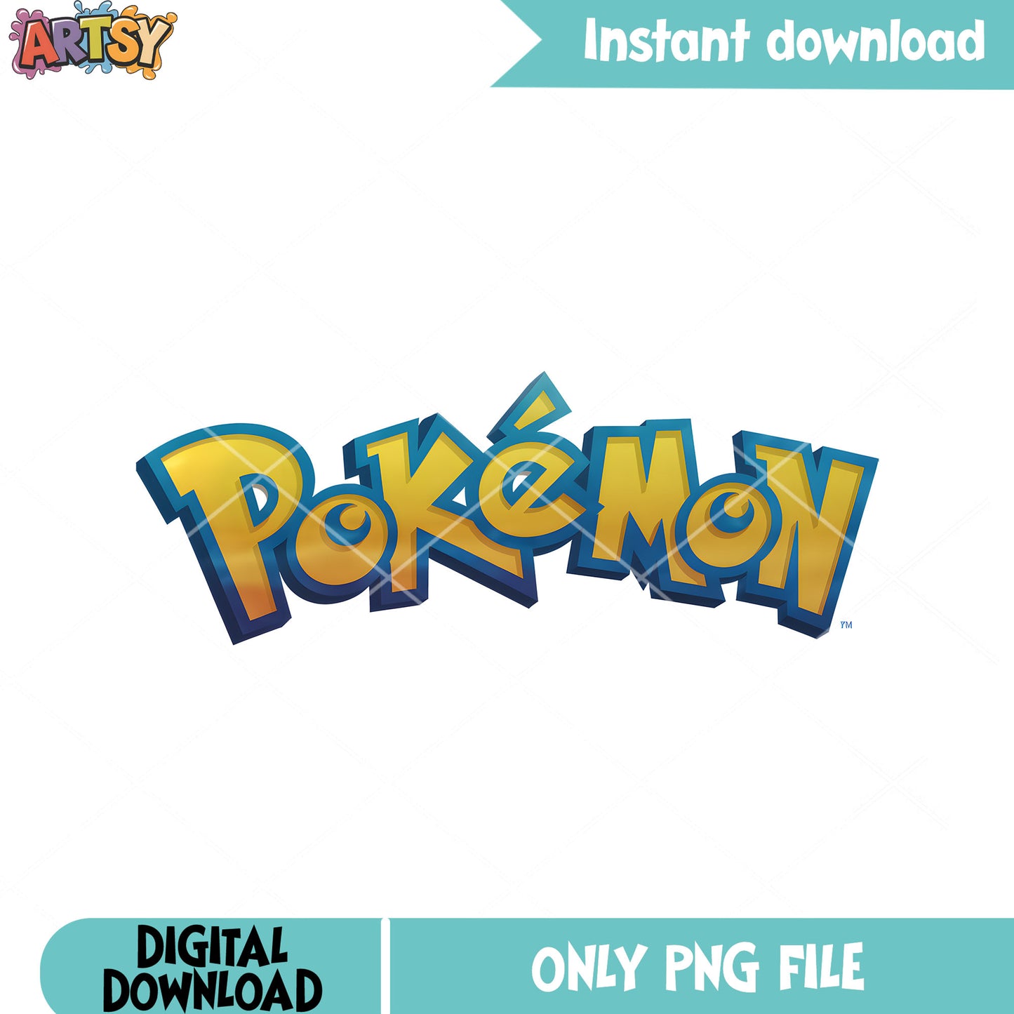 Classic pokemon style png, pokemon logo png, pokemon poster png