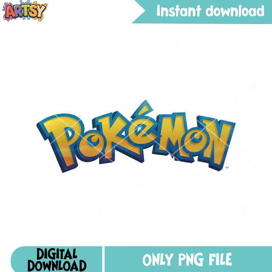 Classic pokemon style png, pokemon logo png, pokemon poster png