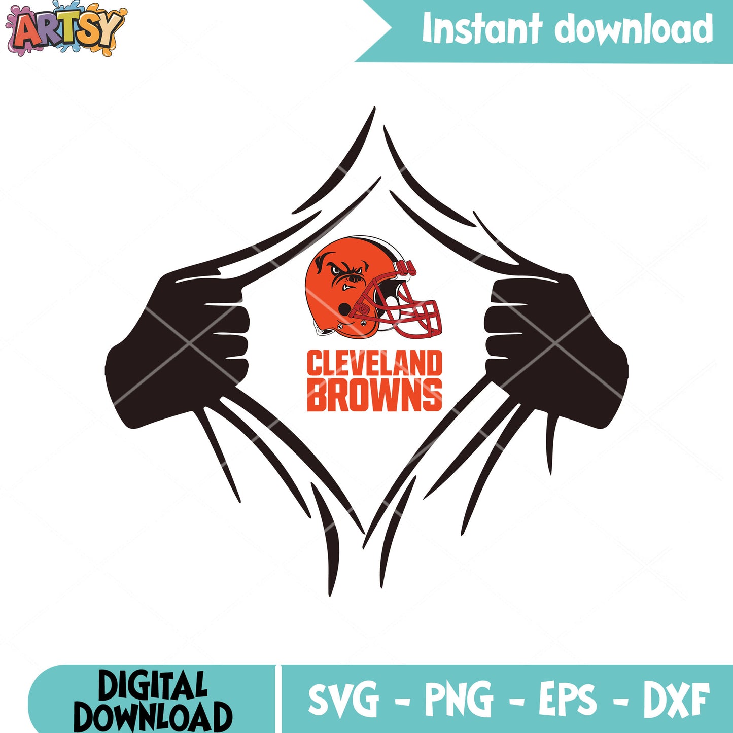 Cleveland browns my heart svg, nfl teams svg, afc north football​ svg