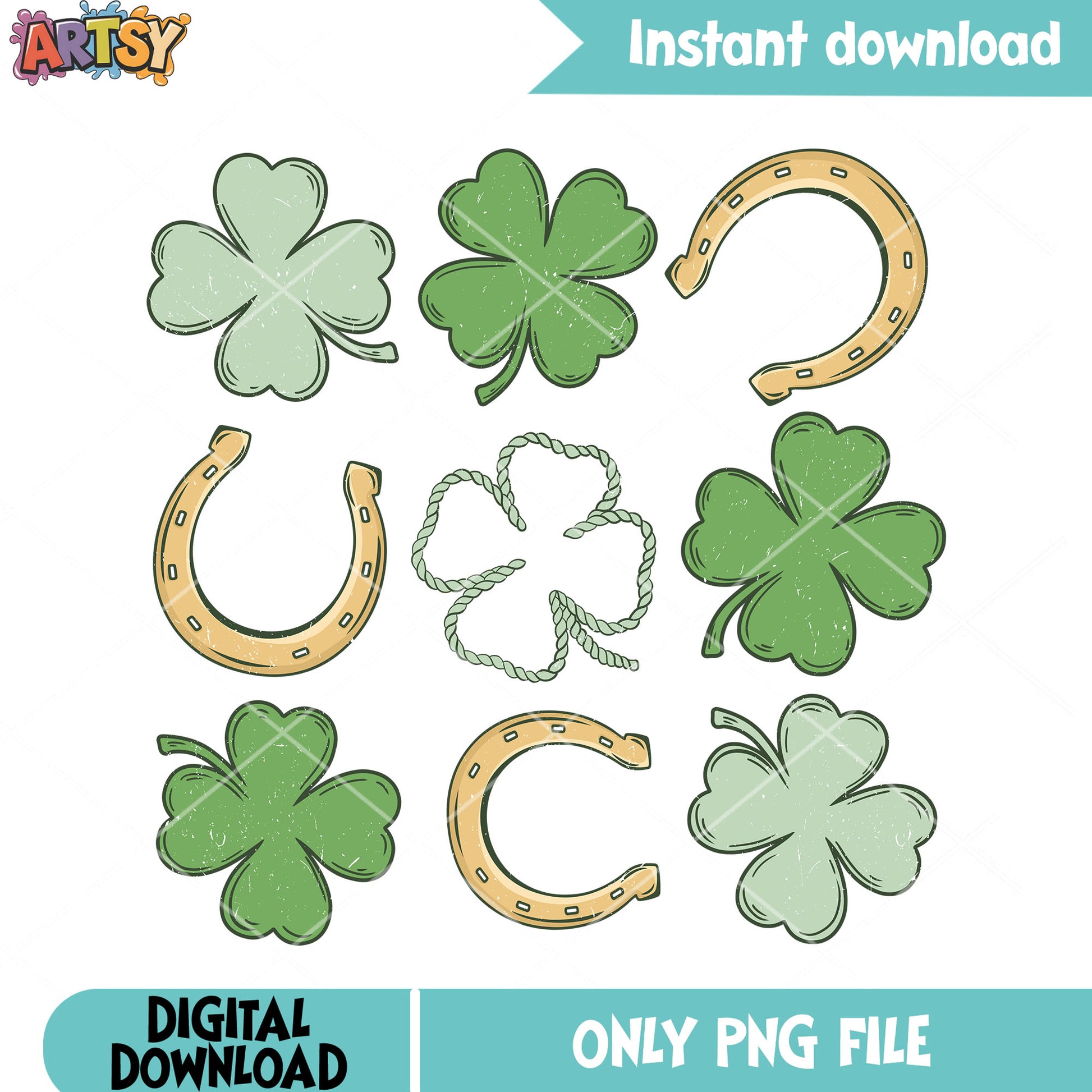 Clover and lucky charm png, four leaf clover png, happy patricks day png
