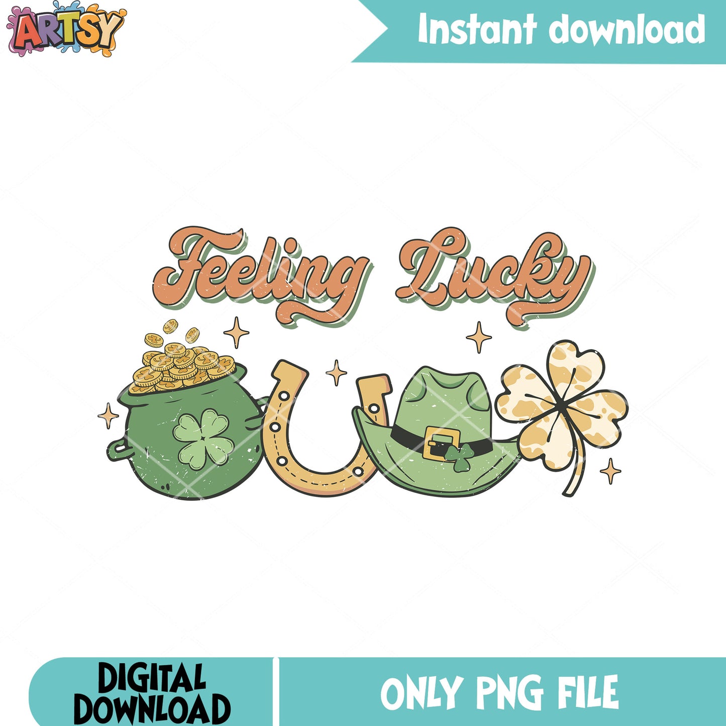 Clover lucky patricks png, lucky vibes png, saint patricks day png