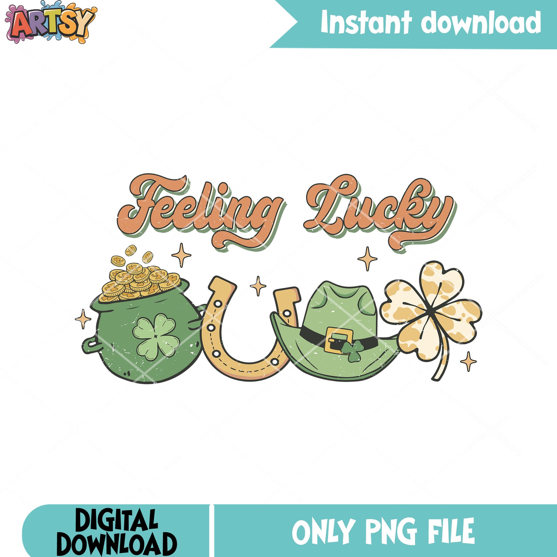 Clover lucky patricks png, lucky vibes png, saint patricks day png