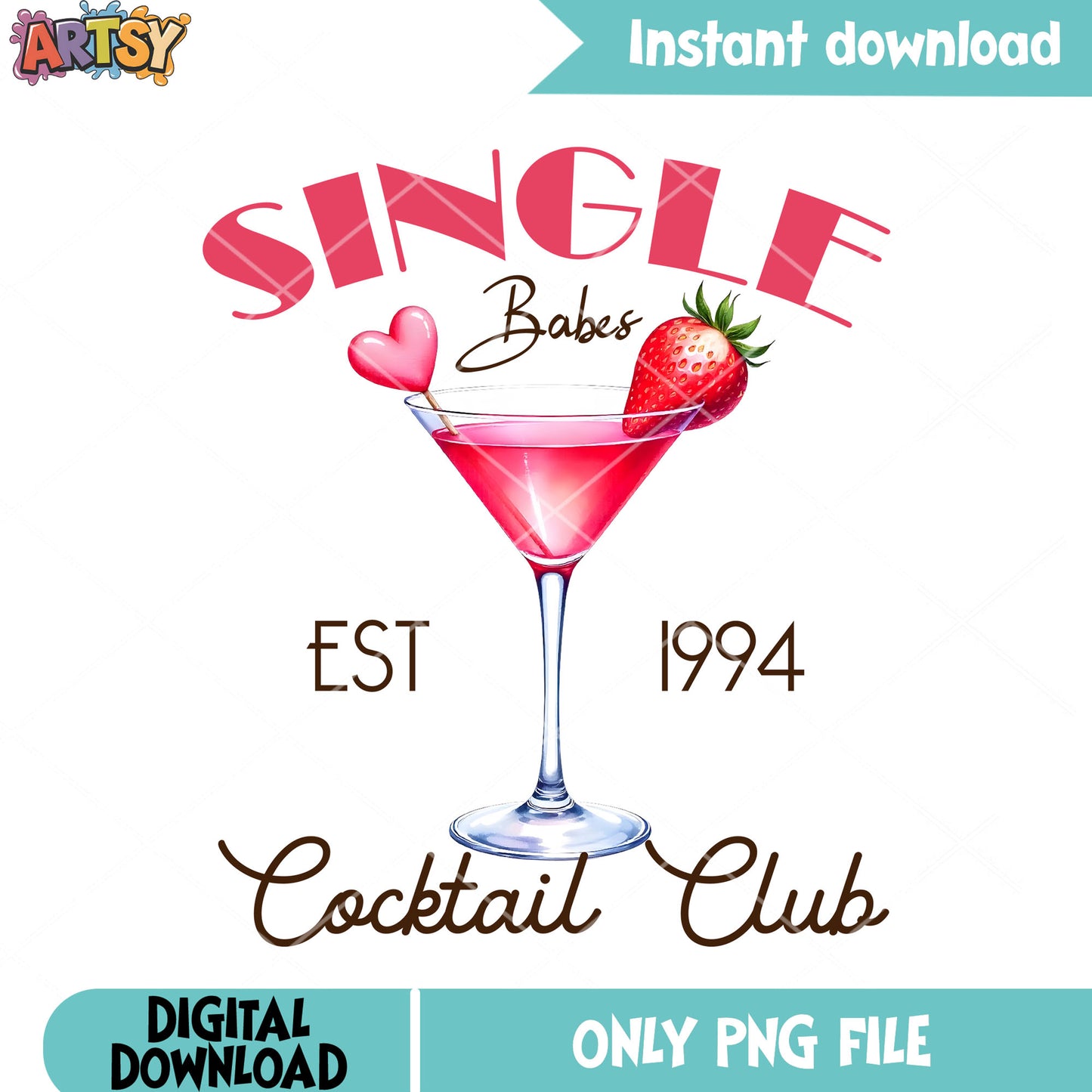 Cocktail club valentine png, valentine vibes png, valentine drink png