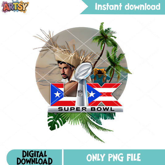 Coconut tree football benito png, rugby ball png, super bowl png