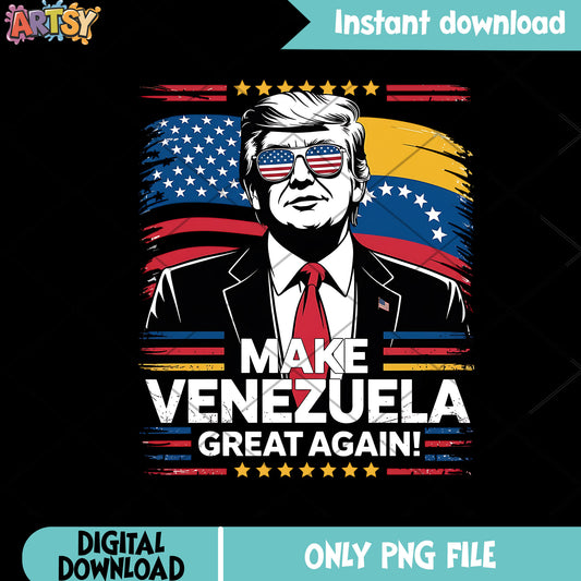 Collab trump and grerat venezuela png, donald trump png, venezuela png