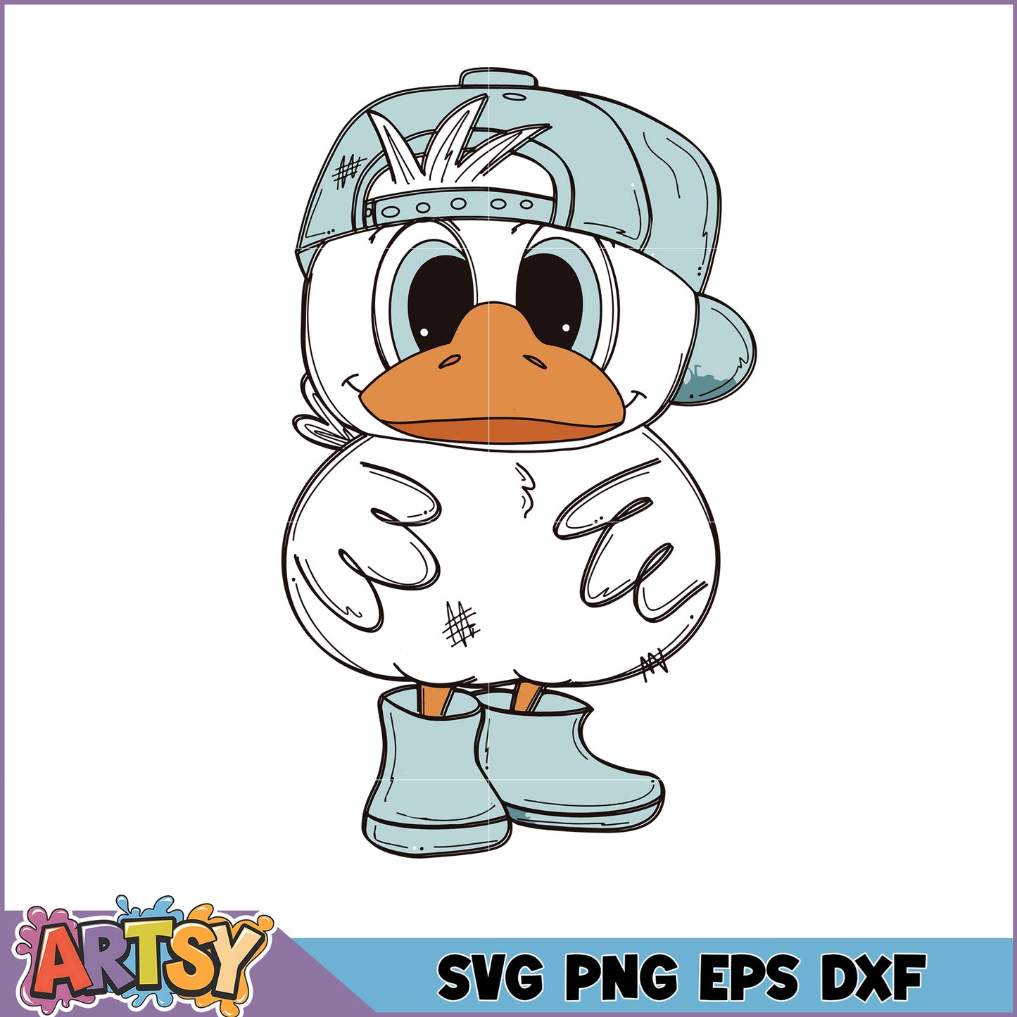 Cool Duck SVG, PNG, EPS, DXF Download