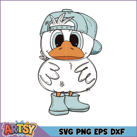 Cool Duck SVG, PNG, EPS, DXF Download