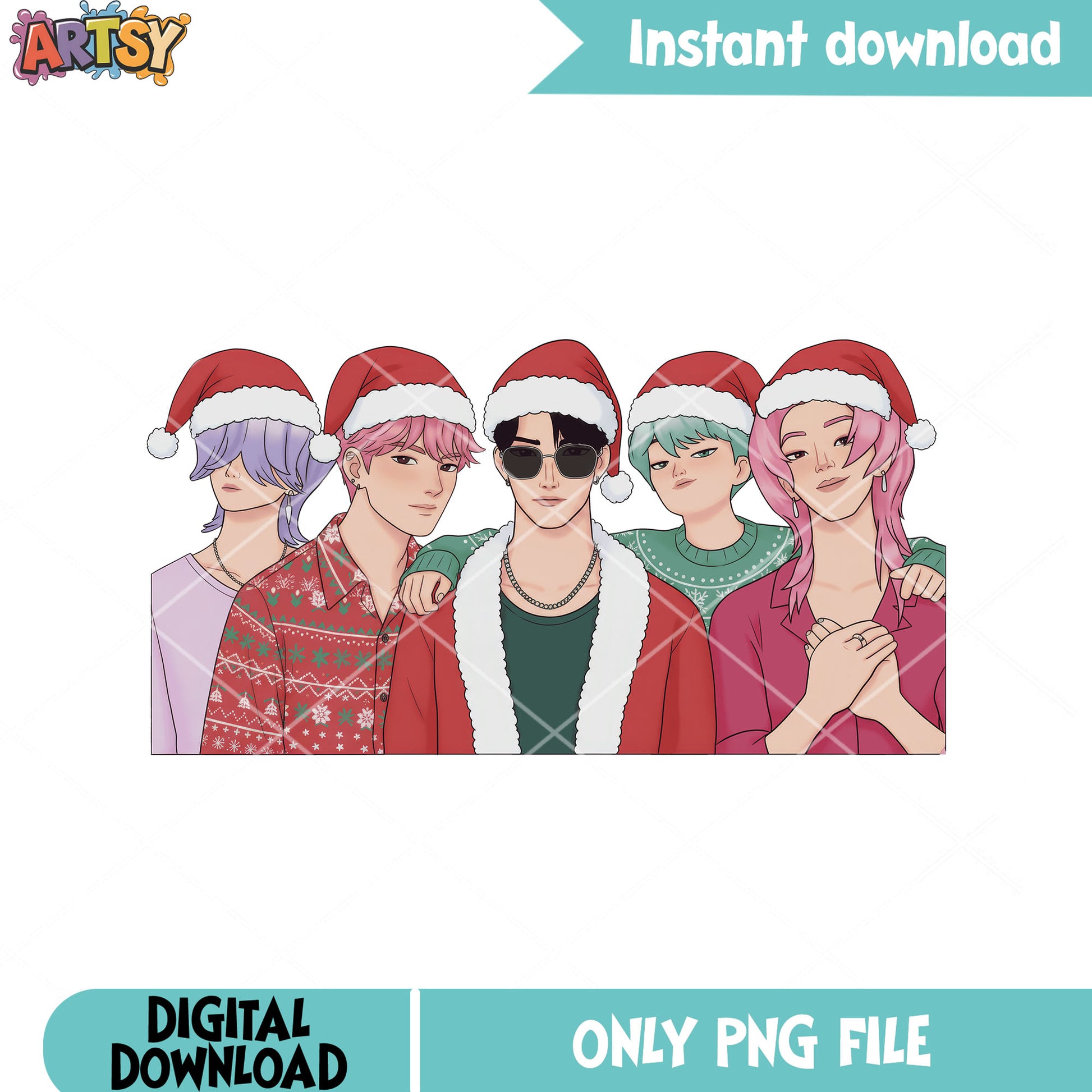 Cool christmas jinu saja png, baby saja png, christmas pyjamas​ png