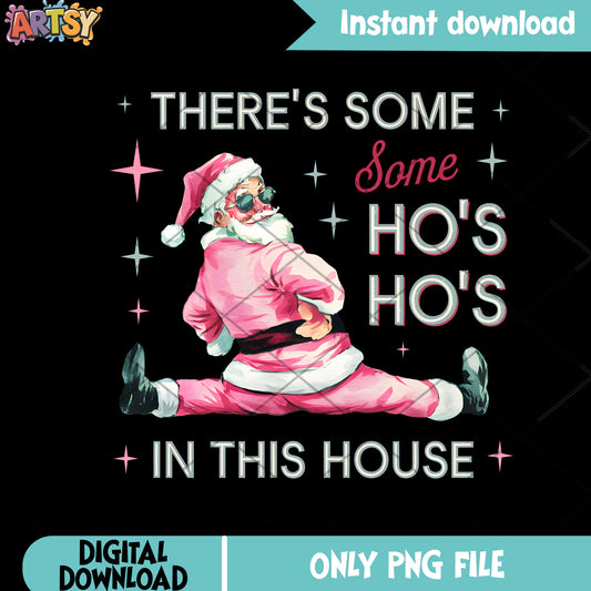Cool christmas pink santa png, santa claus png, christmas vibes png