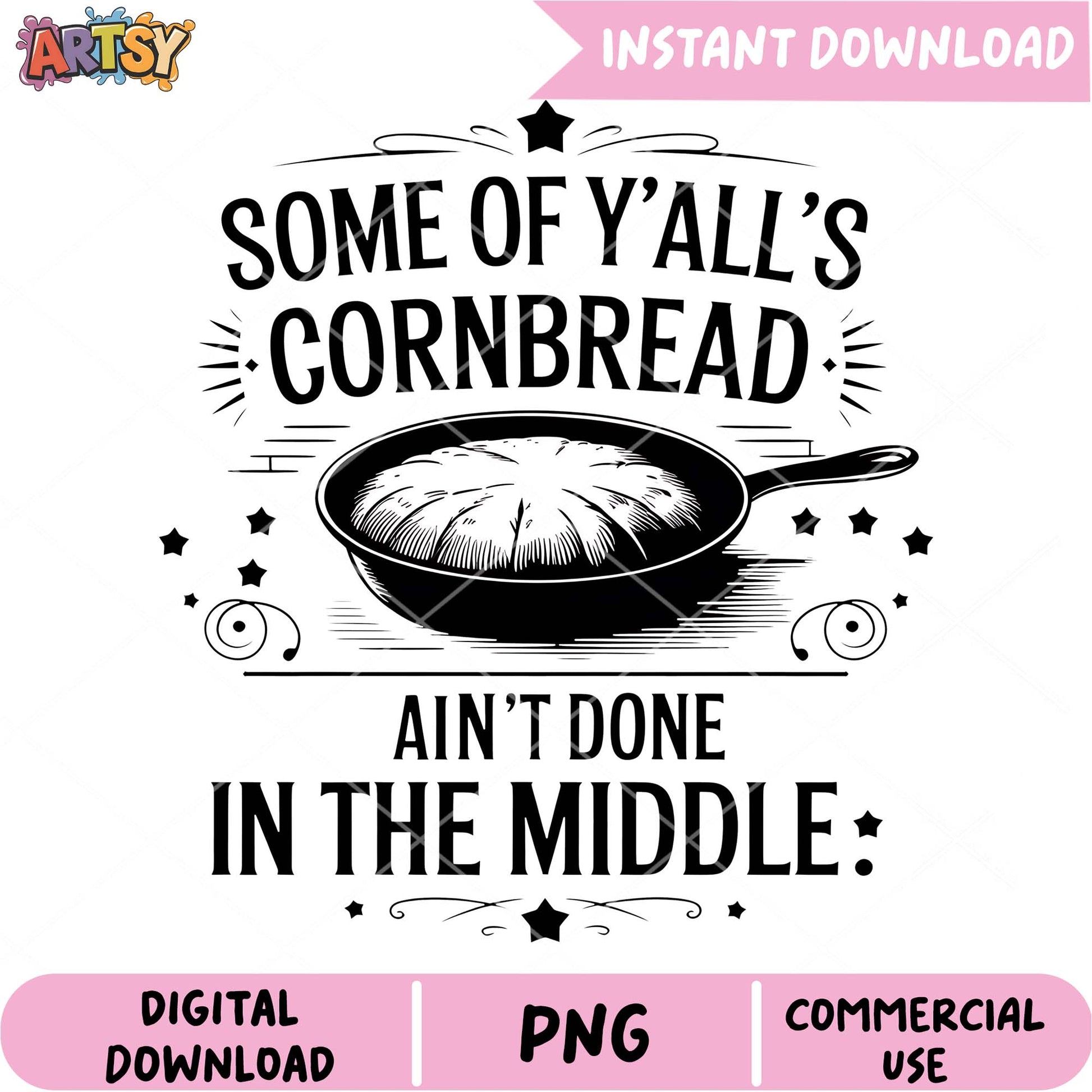 Cornbread SVG PNG Instant Download