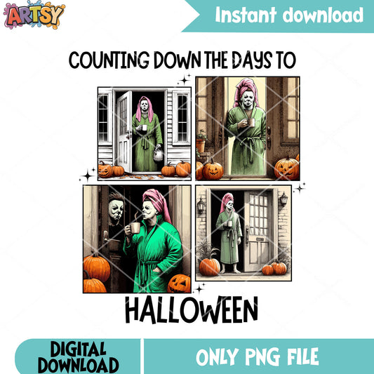 Counting dowb the day to halloween png, michael myers png
