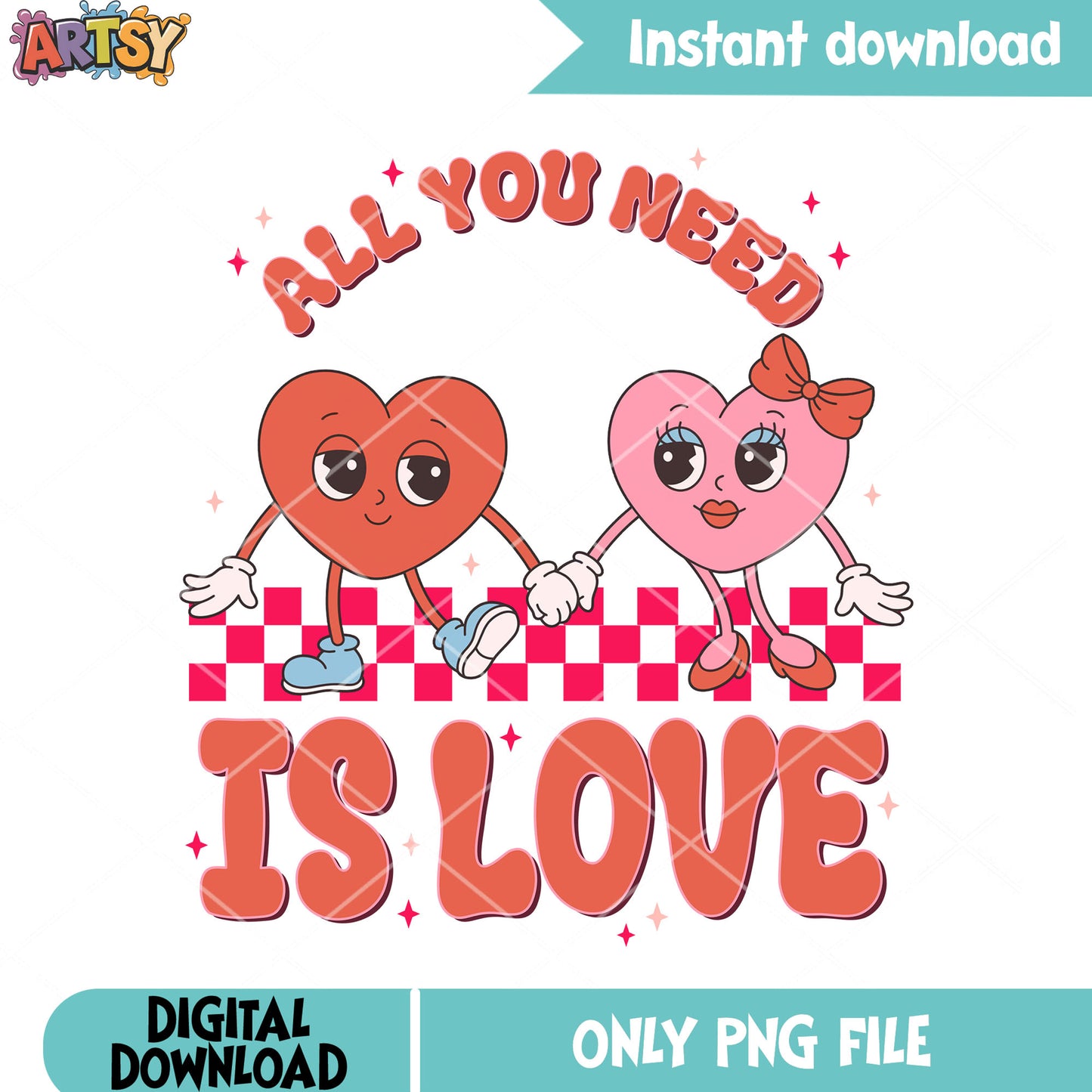 Couple heart valentines png, happy valentines png, couple initals png