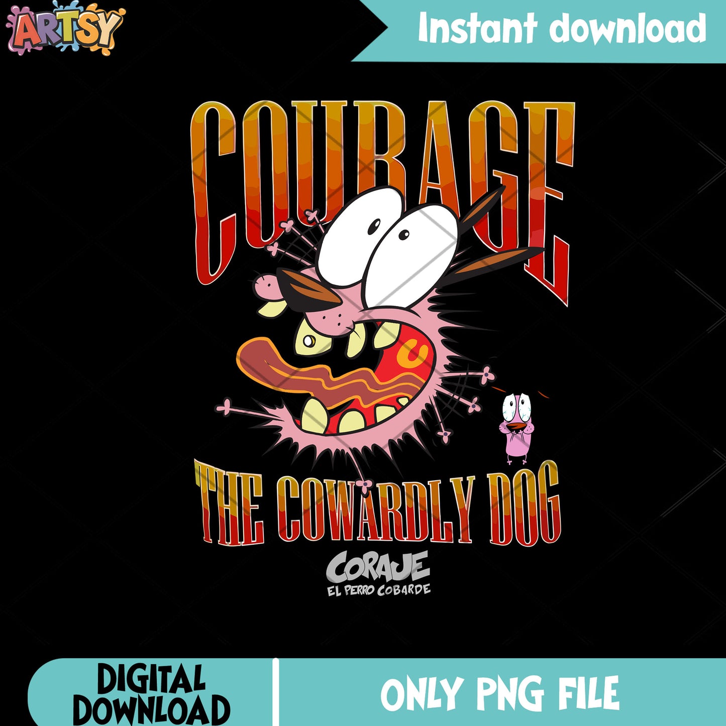 Courage png, The Cowardly Dog png, cartoon network png
