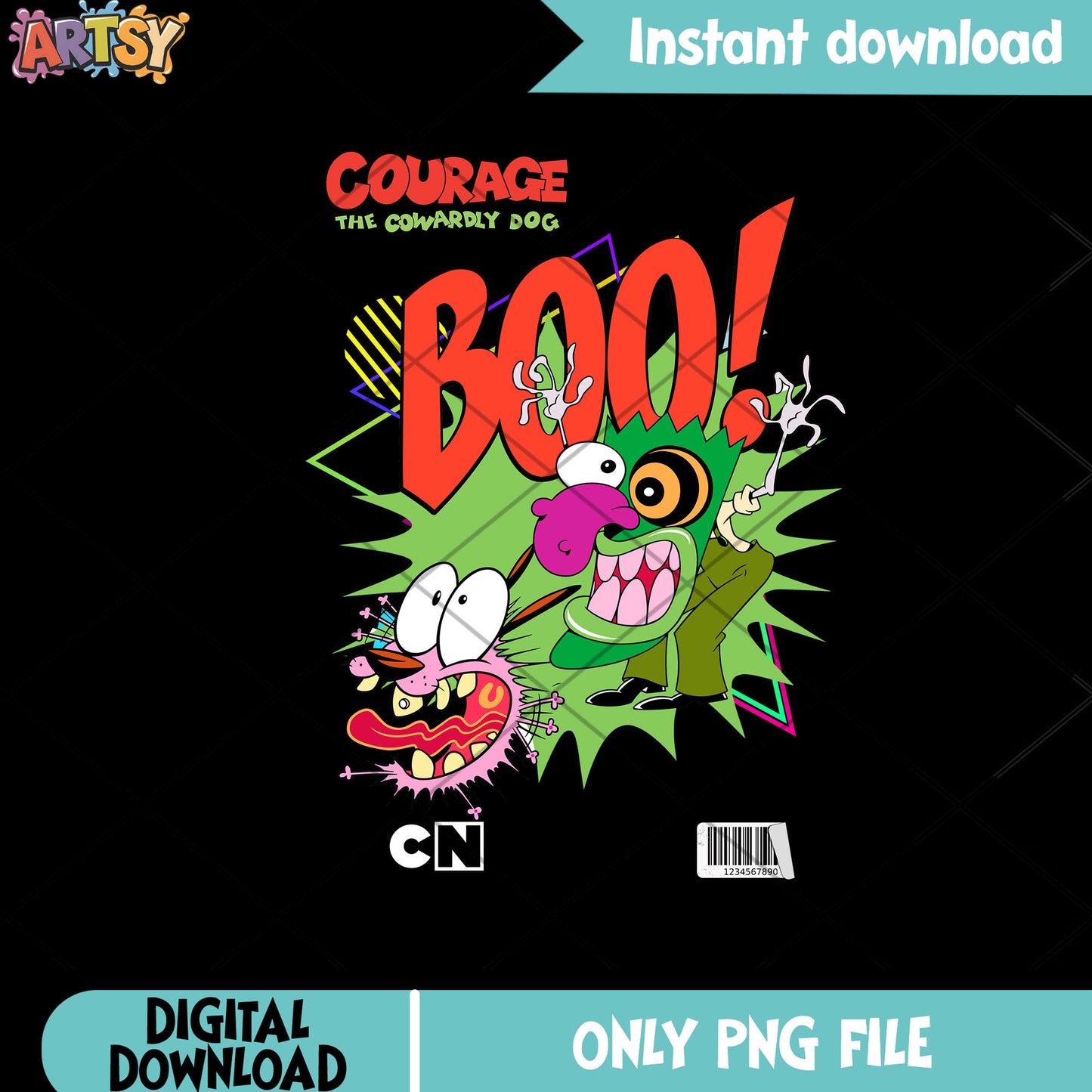 Courage the Cowardly Dog png, Boo png, Cartoon Network png