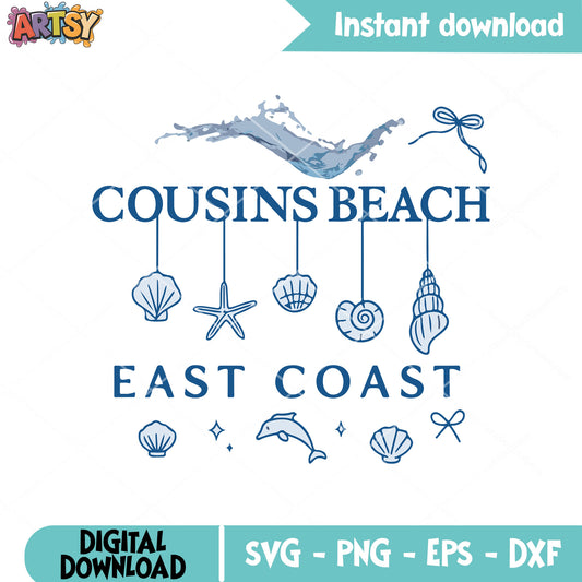 Cousins beach est coast svg design, cousins beach​ svg, beach cousins​ svg