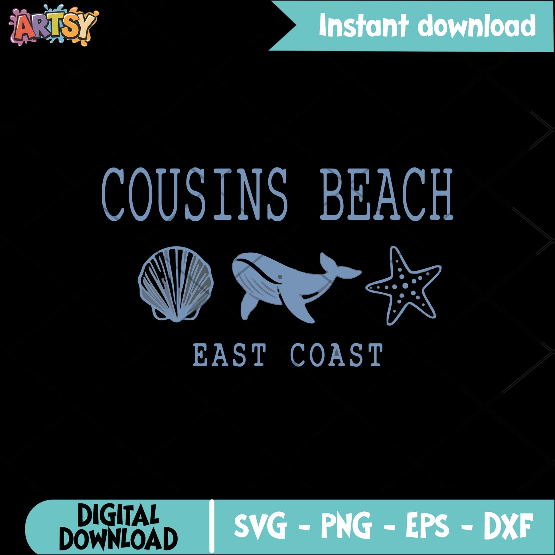 Cousins beach est design svg, cousins beach​ svg, beach cousins​ svg