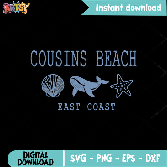 Cousins beach est design svg, cousins beach​ svg, beach cousins​ svg