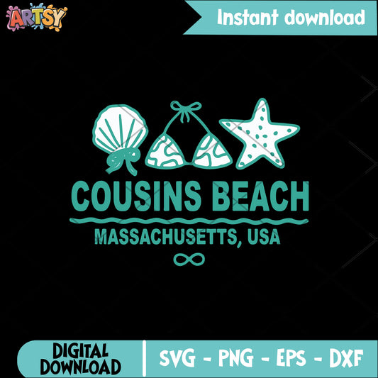 Cousins beach in usa design svg, cousins beach​ svg, usa beach svg