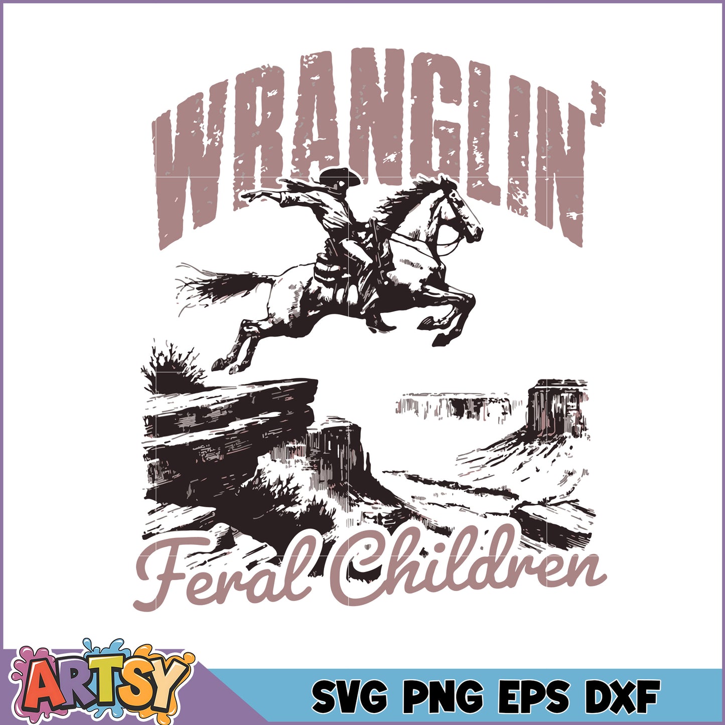 Cowboy Feral Children SVG Cut File